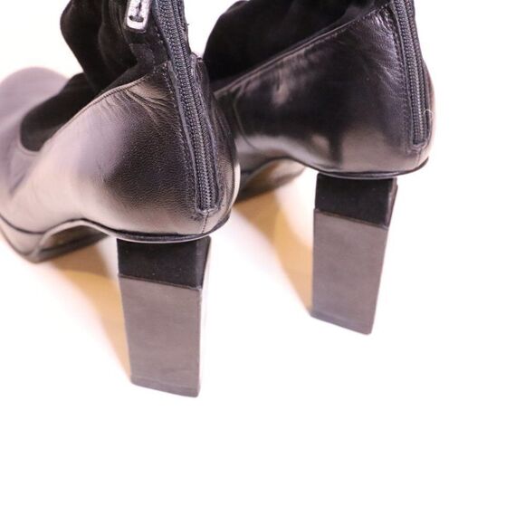 Fendi Suede/Leather Smocked Triangle Heel Boots - Picture 5 of 8